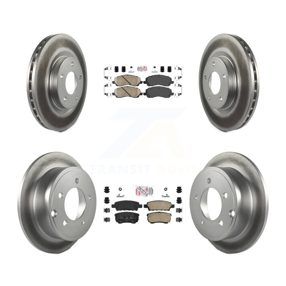 Front Rear Ceramic Pad Coated Brake Rotors Kit For Jeep Patriot Compass Dodge Caliber 200 KGA-101693