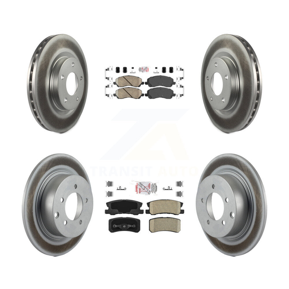 Front Rear Ceramic Pad Coated Brake Rotors Kit For Jeep Mitsubishi Patriot Lancer Compass KGA-101699