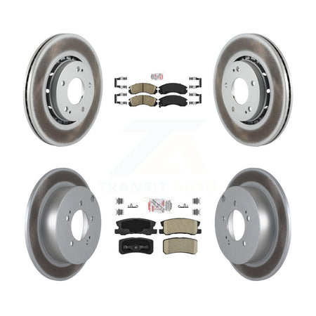 Front Rear Ceramic Pads And Coated Disc Brake Rotors Kit For Mitsubishi Lancer KGA-101700