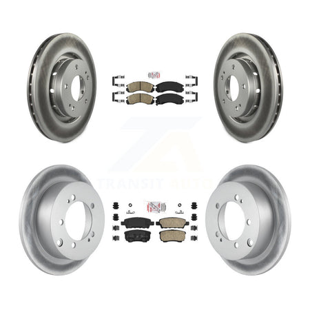 Front Rear Ceramic Pad And Coated Disc Brake Rotor Kit For 2005-2006 Mitsubishi Outlander KGA-101708