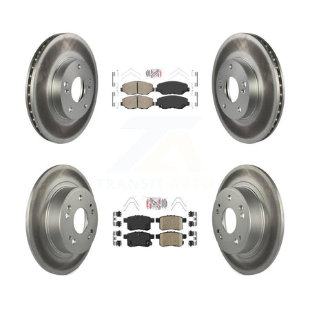 Front Rear Ceramic Pads And Coated Disc Brake Rotors Kit For Honda Accord KGA-101737