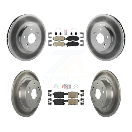 Front Rear Ceramic Pads And Coated Disc Brake Rotors Kit For Honda Accord Acura TSX KGA-101739