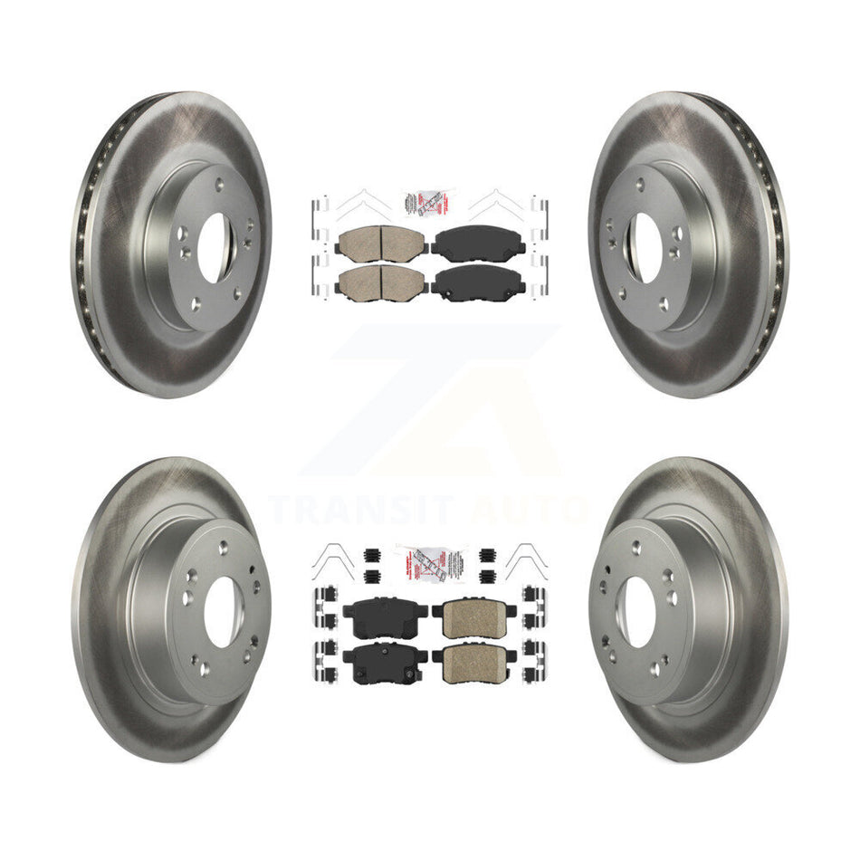Front Rear Ceramic Pads And Coated Disc Brake Rotors Kit For Honda Accord KGA-101742