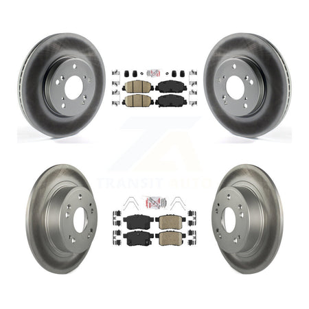 Front Rear Ceramic Pads And Coated Disc Brake Rotors Kit For Honda Accord KGA-101743