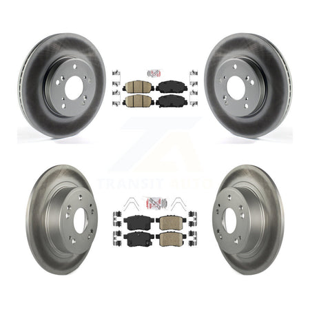 Front Rear Ceramic Pads And Coated Disc Brake Rotors Kit For Honda Accord KGA-101744