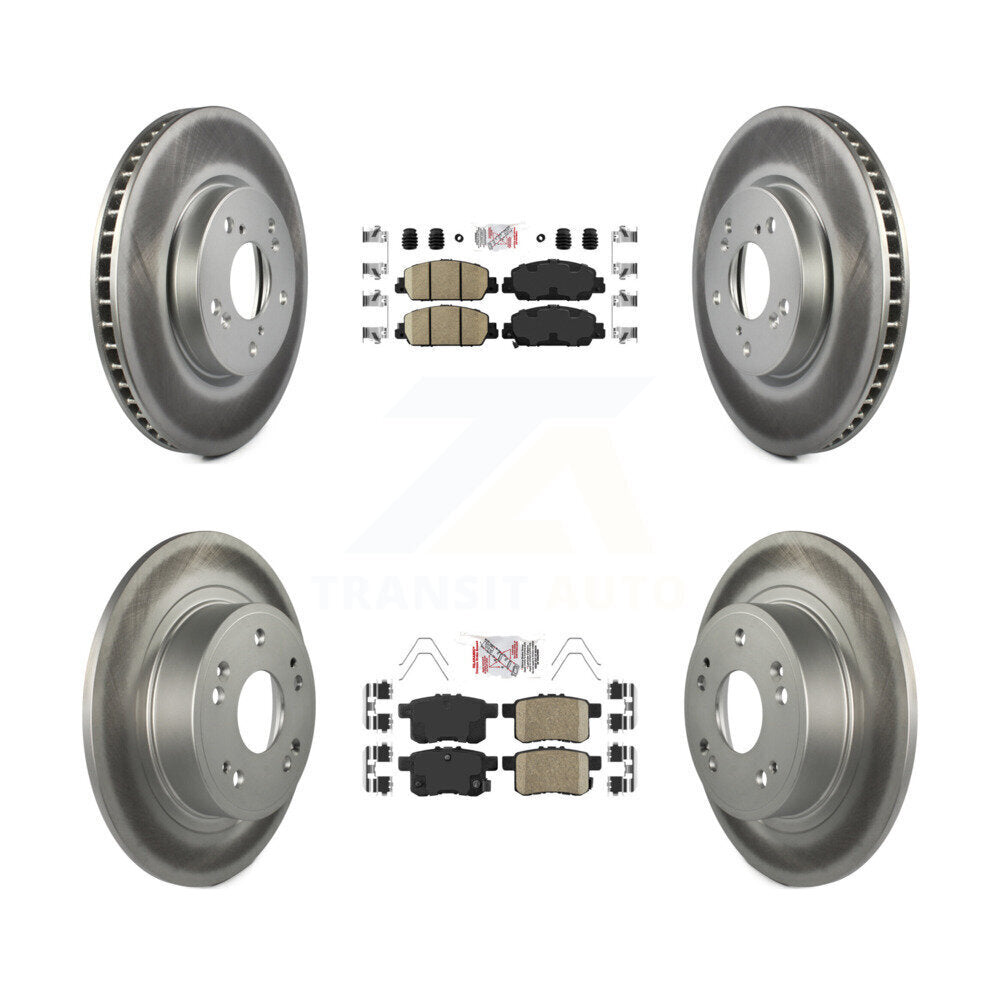 Front Rear Ceramic Pads And Coated Disc Brake Rotors Kit For Honda Accord KGA-101745