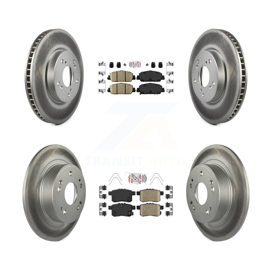 Front Rear Ceramic Pads And Coated Disc Brake Rotors Kit For Honda Accord KGA-101745