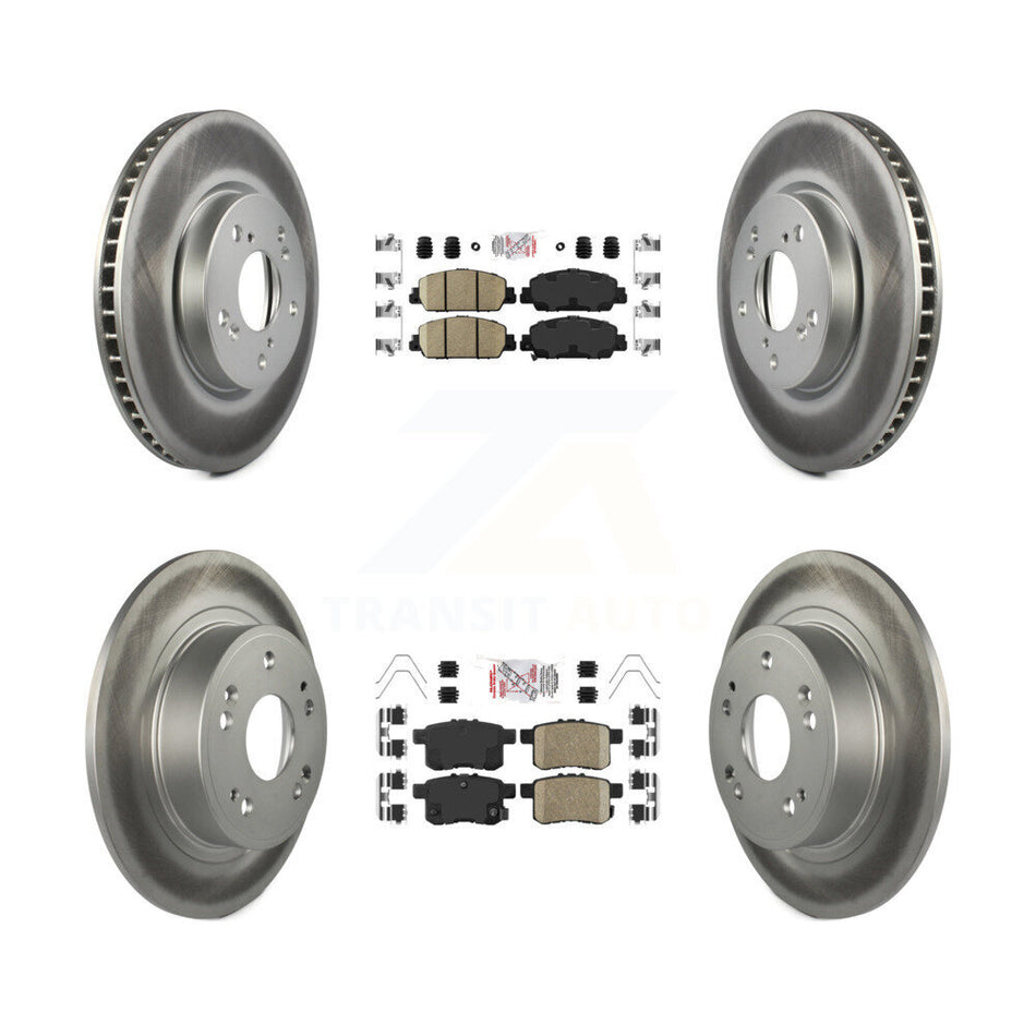Front Rear Ceramic Pads And Coated Disc Brake Rotors Kit For Honda Accord KGA-101748