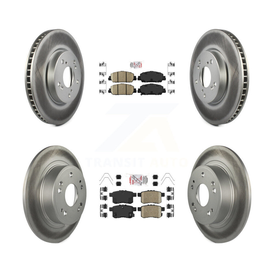Front Rear Ceramic Pads And Coated Disc Brake Rotors Kit For Honda Accord KGA-101749