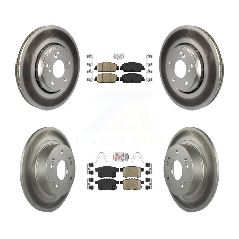 Front Rear Ceramic Pads And Coated Disc Brake Rotors Kit For Honda Accord KGA-101754