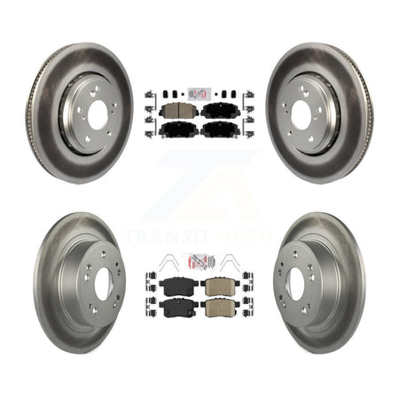 Front Rear Ceramic Pads And Coated Disc Brake Rotors Kit For Honda Accord KGA-101756