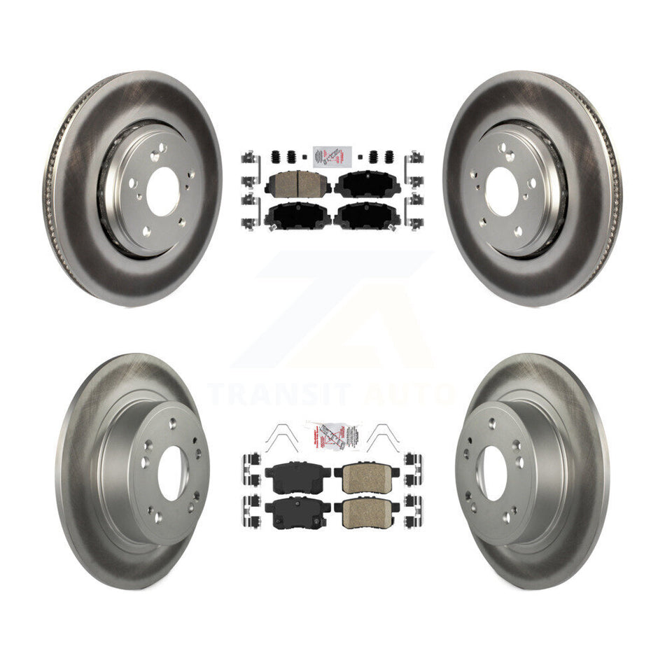 Front Rear Ceramic Pads And Coated Disc Brake Rotors Kit For Honda Accord KGA-101756