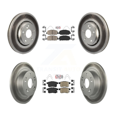 Front Rear Ceramic Pads And Coated Disc Brake Rotors Kit For Honda Accord KGA-101757