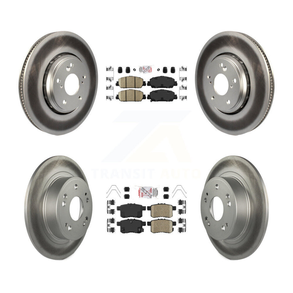 Front Rear Ceramic Pads And Coated Disc Brake Rotors Kit For Honda Accord KGA-101758