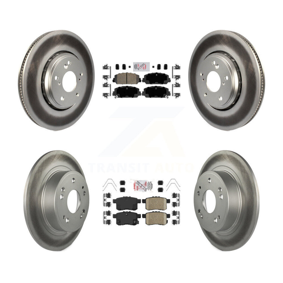 Front Rear Ceramic Pads And Coated Disc Brake Rotors Kit For Honda Accord KGA-101761