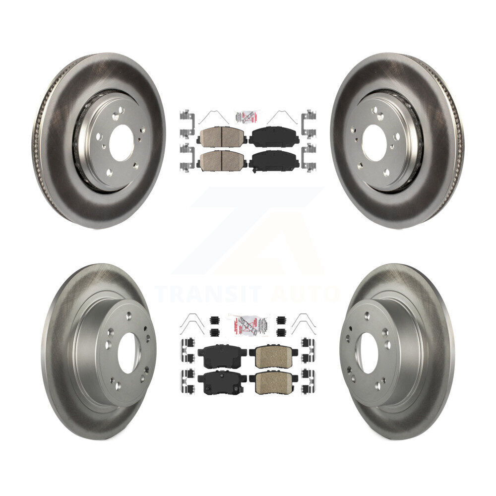 Front Rear Ceramic Pads And Coated Disc Brake Rotors Kit For Honda Accord KGA-101762
