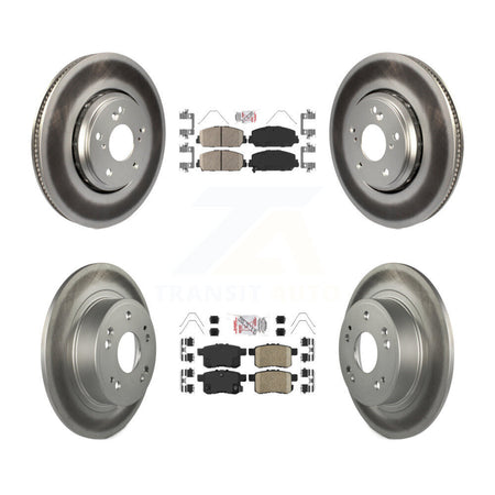 Front Rear Ceramic Pads And Coated Disc Brake Rotors Kit For Honda Accord KGA-101762