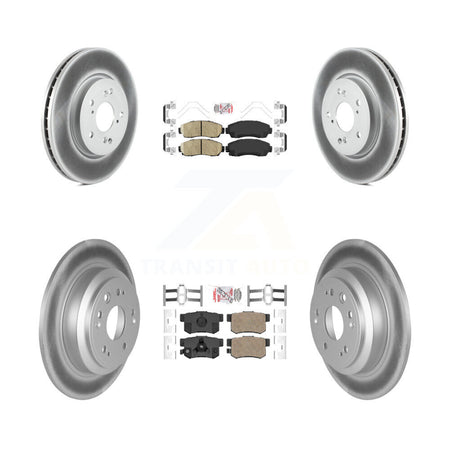Front Rear Ceramic Pads And Coated Disc Brake Rotors Kit For Honda Accord Crosstour KGA-101765
