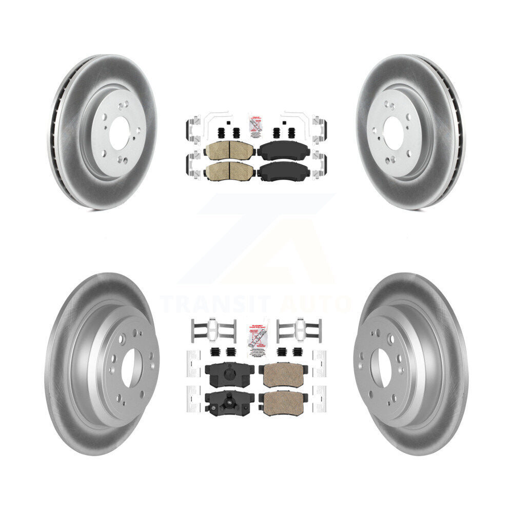 Front Rear Ceramic Pads And Coated Disc Brake Rotors Kit For Honda Accord Crosstour KGA-101768