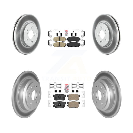 Front Rear Ceramic Pads And Coated Disc Brake Rotors Kit For Honda Accord Crosstour KGA-101768