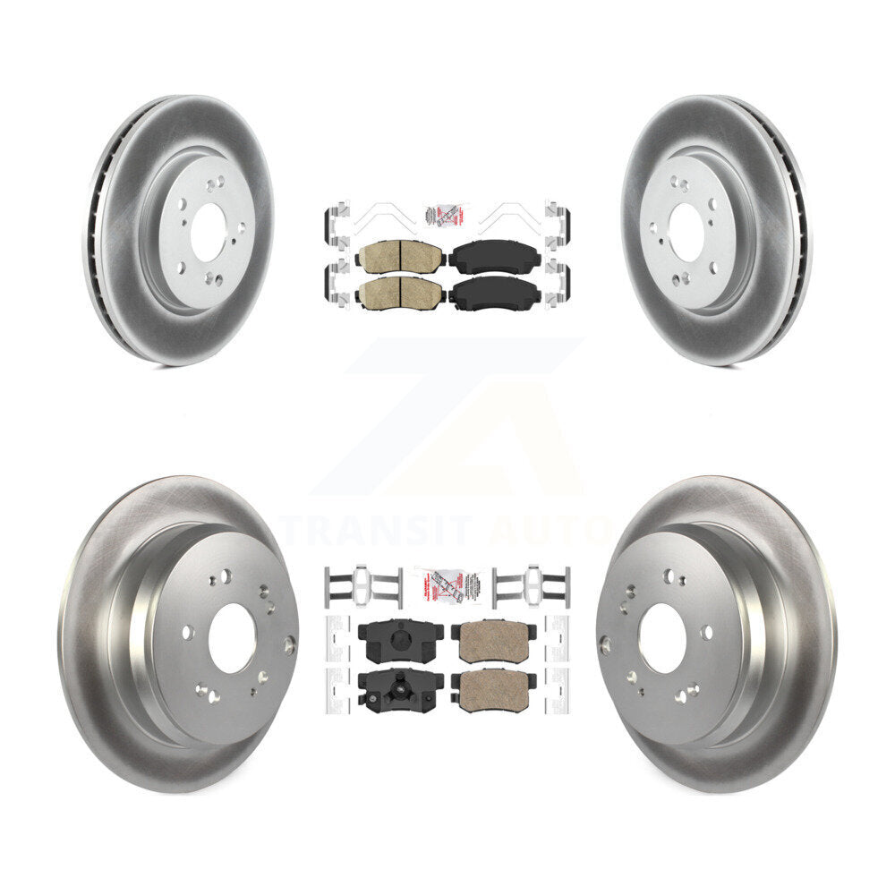 Front Rear Ceramic Pads And Coated Disc Brake Rotors Kit For Honda CR-V Acura RDX KGA-101769