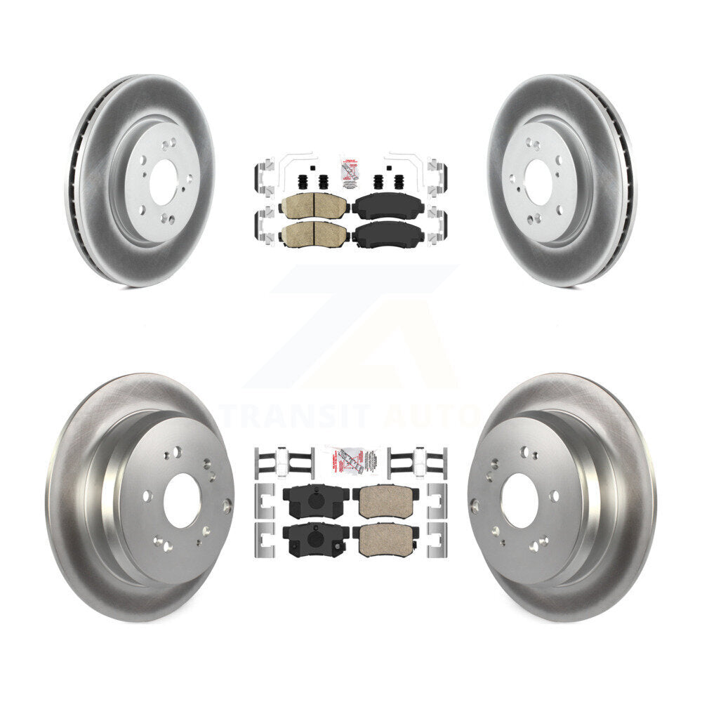 Front Rear Ceramic Pads And Coated Disc Brake Rotors Kit For Acura RDX KGA-101772