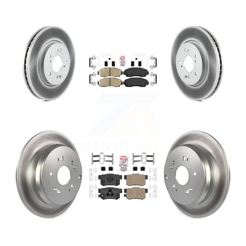 Front Rear Ceramic Pads And Coated Disc Brake Rotors Kit For Honda CR-V Acura RDX KGA-101774