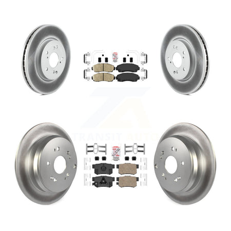 Front Rear Ceramic Pads And Coated Disc Brake Rotors Kit For Honda CR-V Acura RDX KGA-101774