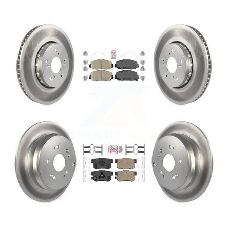 Front Rear Ceramic Pads And Coated Disc Brake Rotors Kit For 2013-2018 Acura RDX KGA-101779
