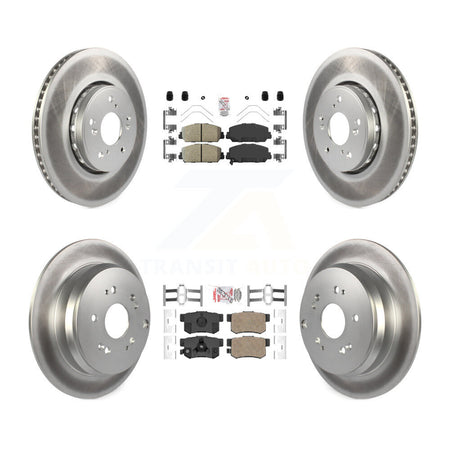 Front Rear Ceramic Pads And Coated Disc Brake Rotors Kit For 2013-2018 Acura RDX KGA-101780