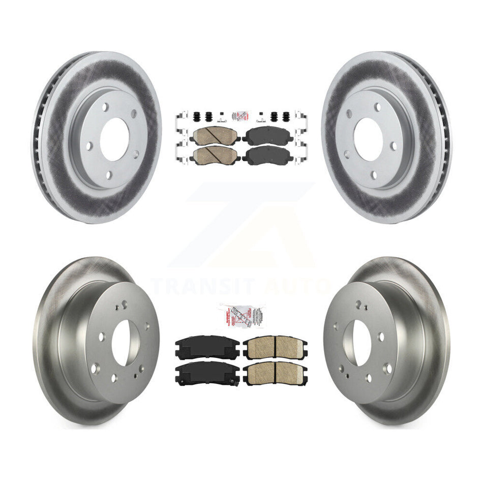 Front Rear Ceramic Pads And Coated Disc Brake Rotors Kit For Mitsubishi Galant KGA-101794