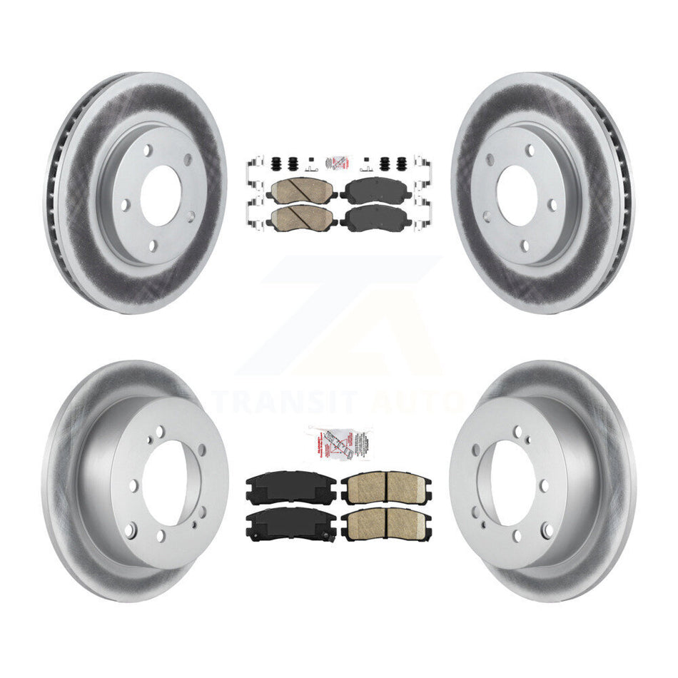 Front Rear Ceramic Pad Coat Brake Rotor Kit For Chrysler Sebring Mitsubishi Eclipse Dodge KGA-101796
