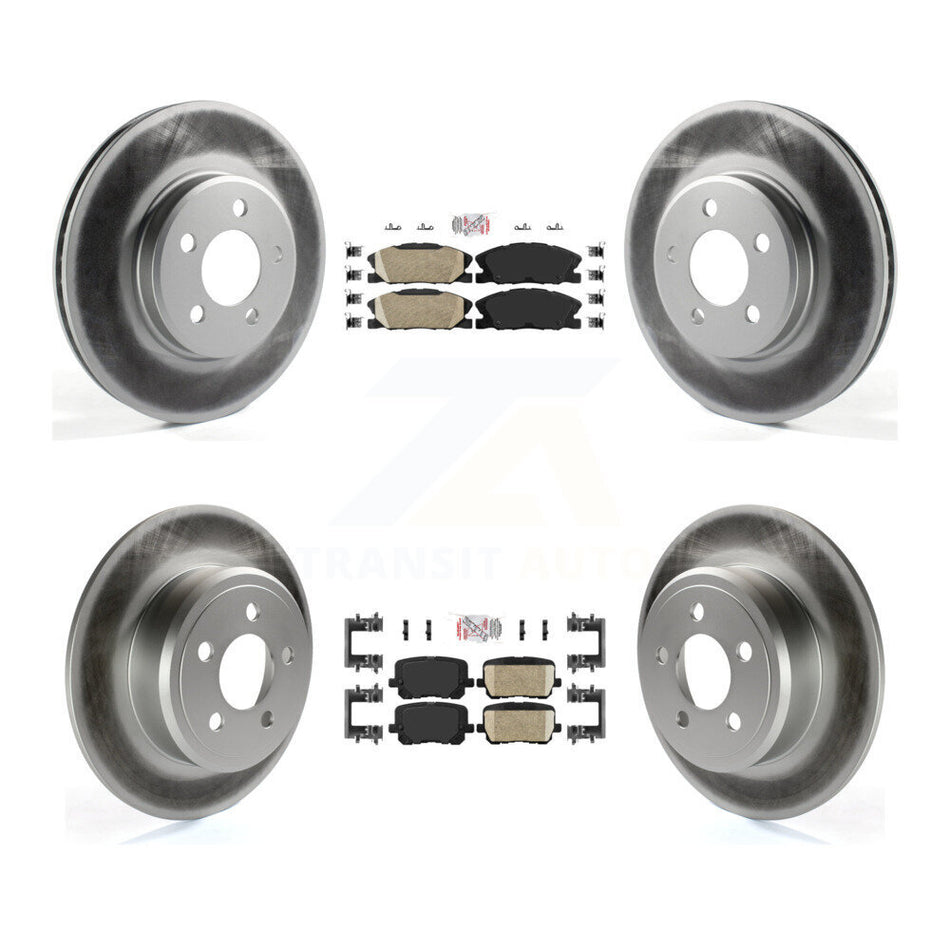 Front Rear Ceramic Pad Coat Disc Brake Rotors Kit For Dodge Charger Pursuit with RWD 3.6L KGA-101798