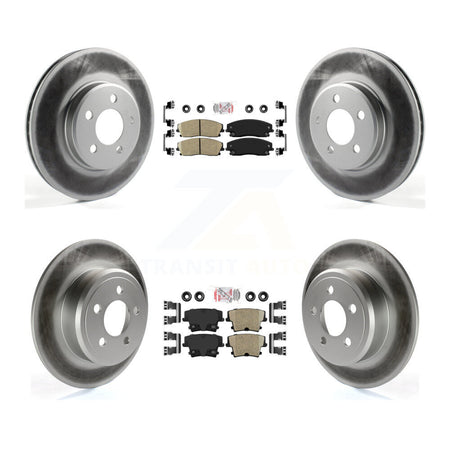 Front Rear Ceramic Pad & Coated Brake Rotor Kit For Dodge Charger Chrysler 300 Challenger KGA-101800
