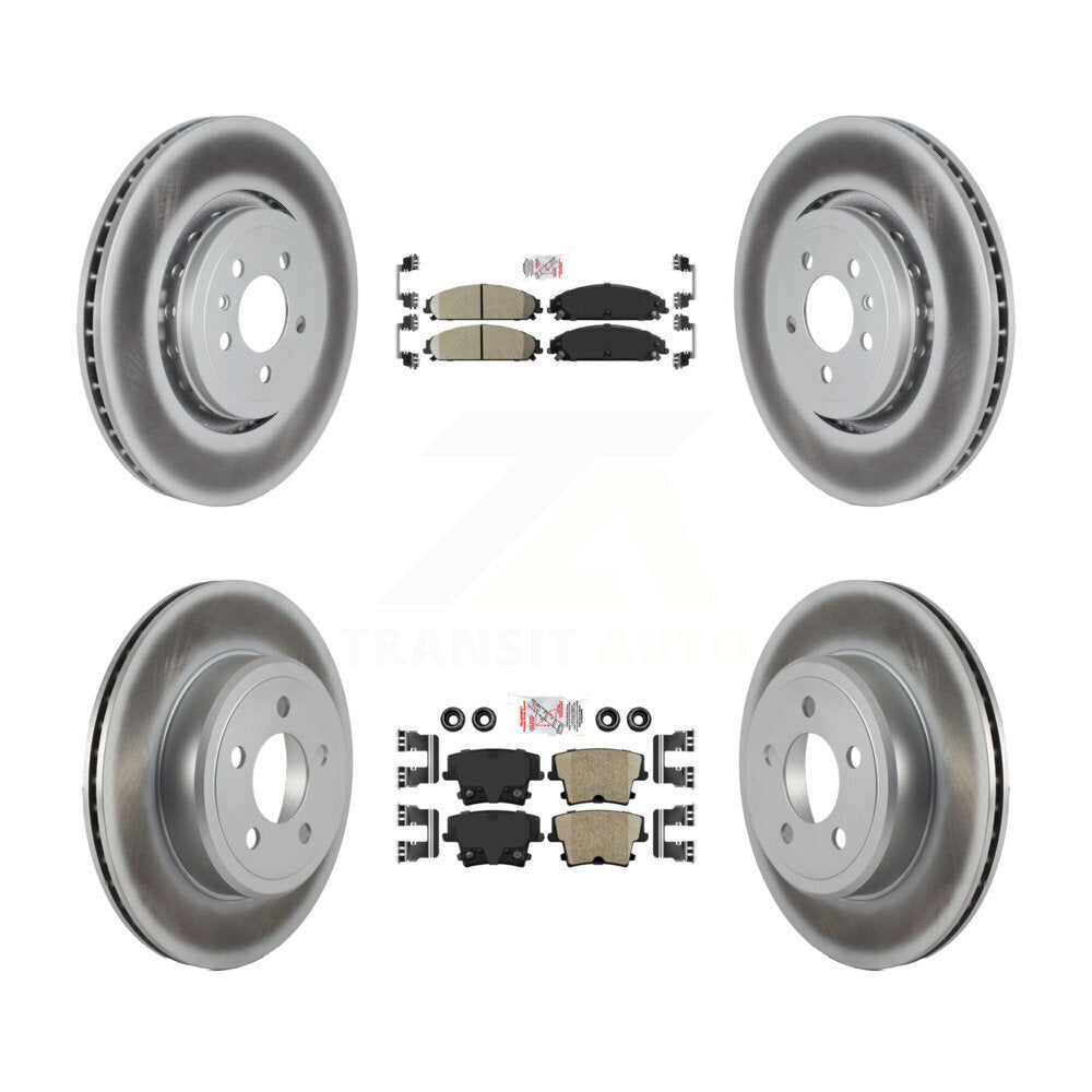 Front Rear Ceramic Pads And Coated Disc Brake Rotors Kit For Dodge Charger KGA-101802