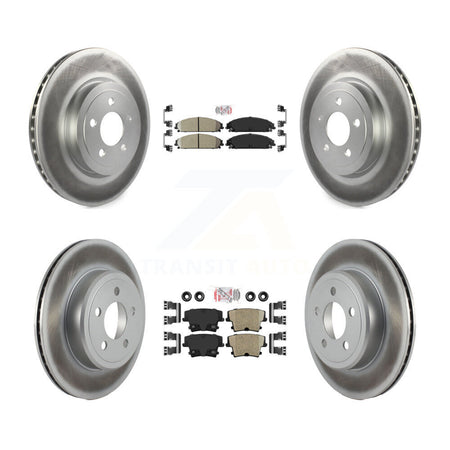 Front Rear Ceramic Pad & Coated Brake Rotor Kit For Dodge Charger Chrysler 300 Challenger KGA-101803