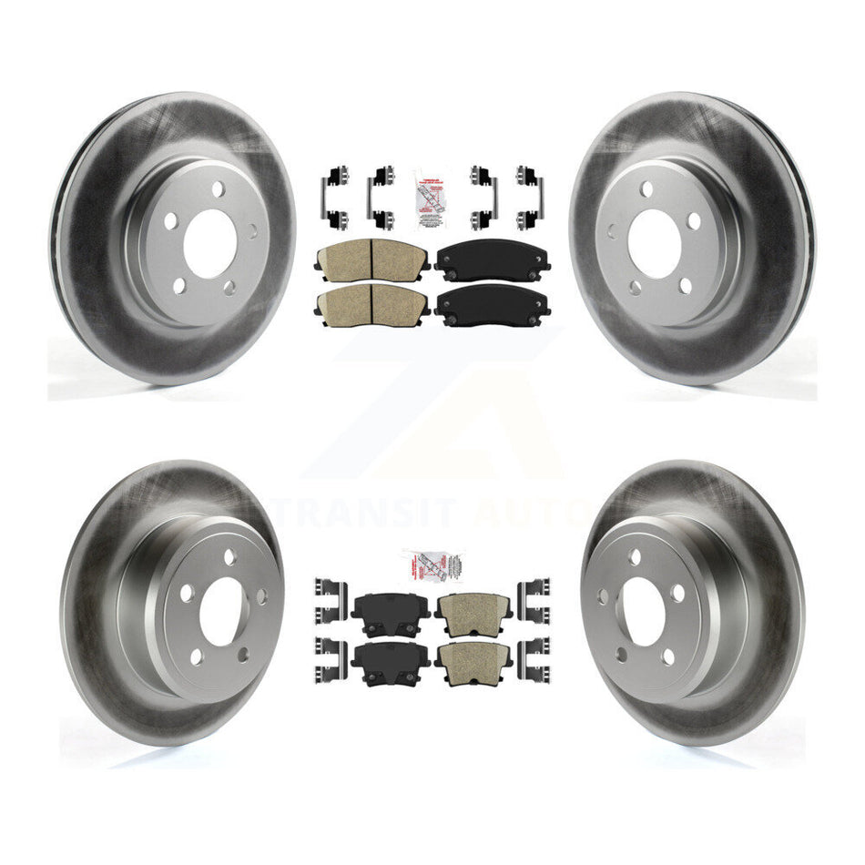 Front Rear Ceramic Pad & Coated Brake Rotor Kit For Dodge Charger Chrysler 300 Challenger KGA-101804