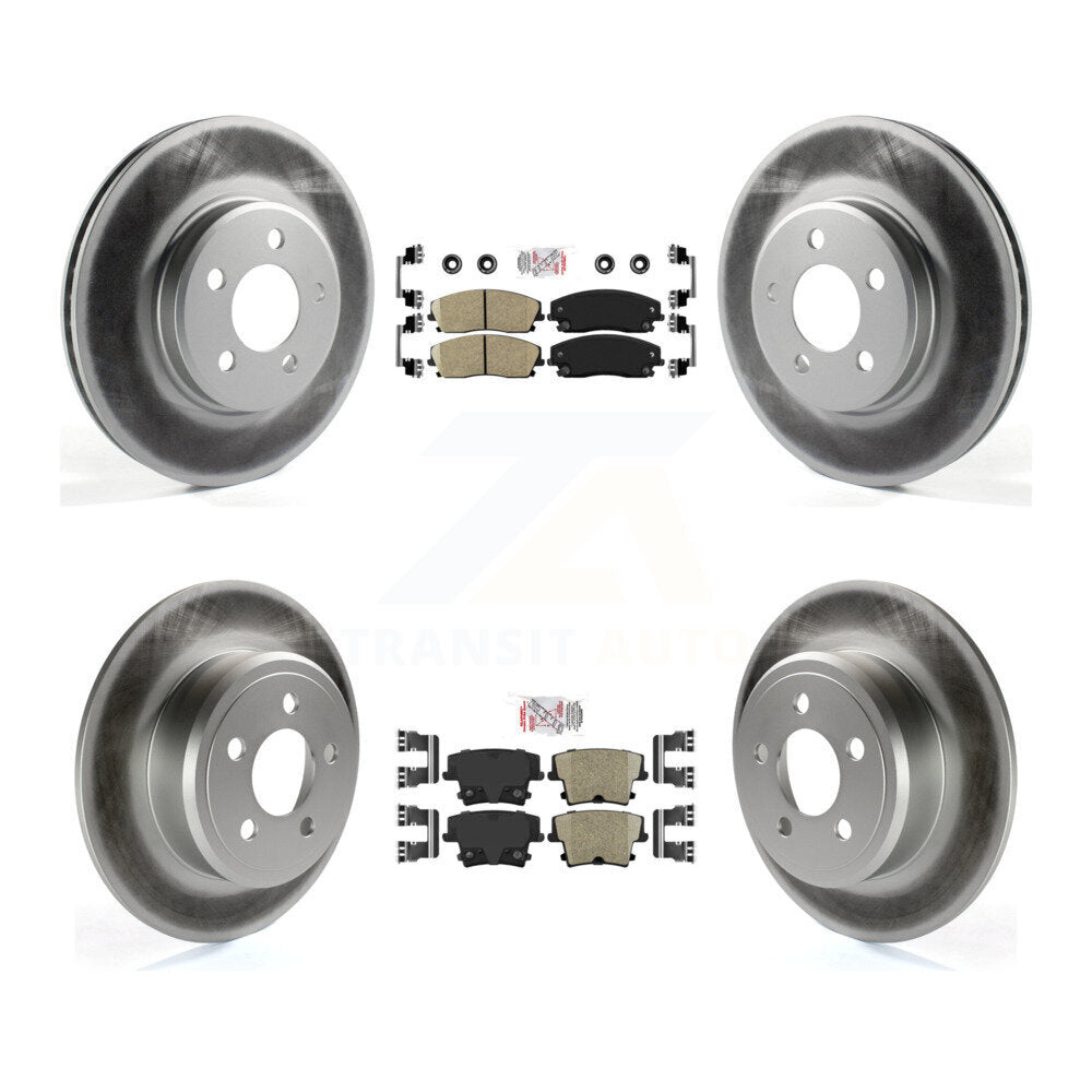 Front Rear Ceramic Pad & Coated Brake Rotor Kit For Dodge Charger Chrysler 300 Challenger KGA-101805