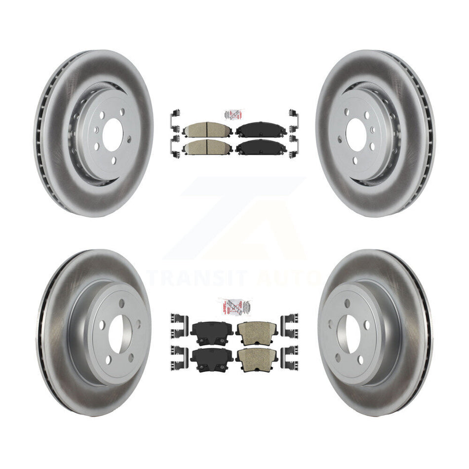 Front Rear Ceramic Pads And Coated Disc Brake Rotors Kit For Dodge Charger KGA-101807