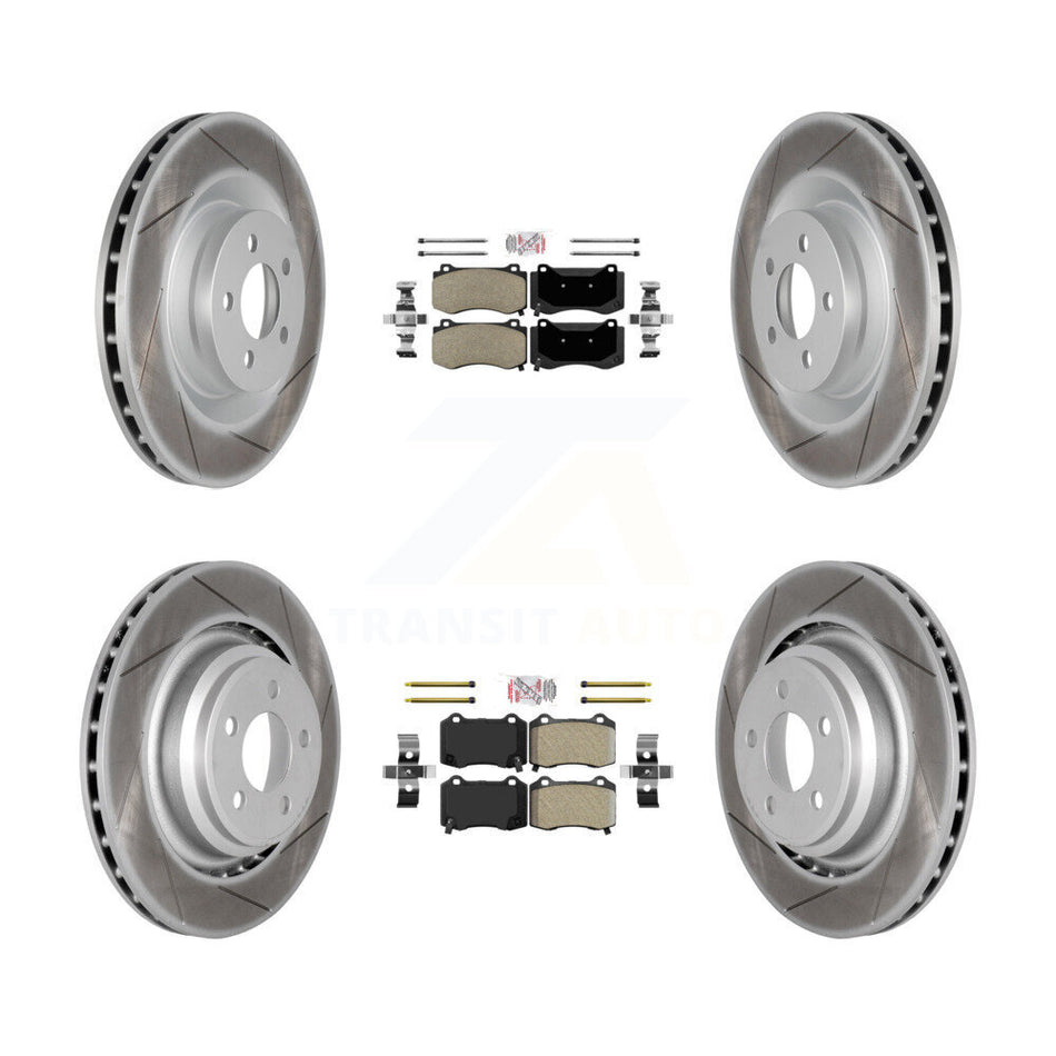 Front Rear Semi-Metallic Pad Coated Brake Rotor Kit For Dodge Charger Chrysler 300 Magnum KGA-101809