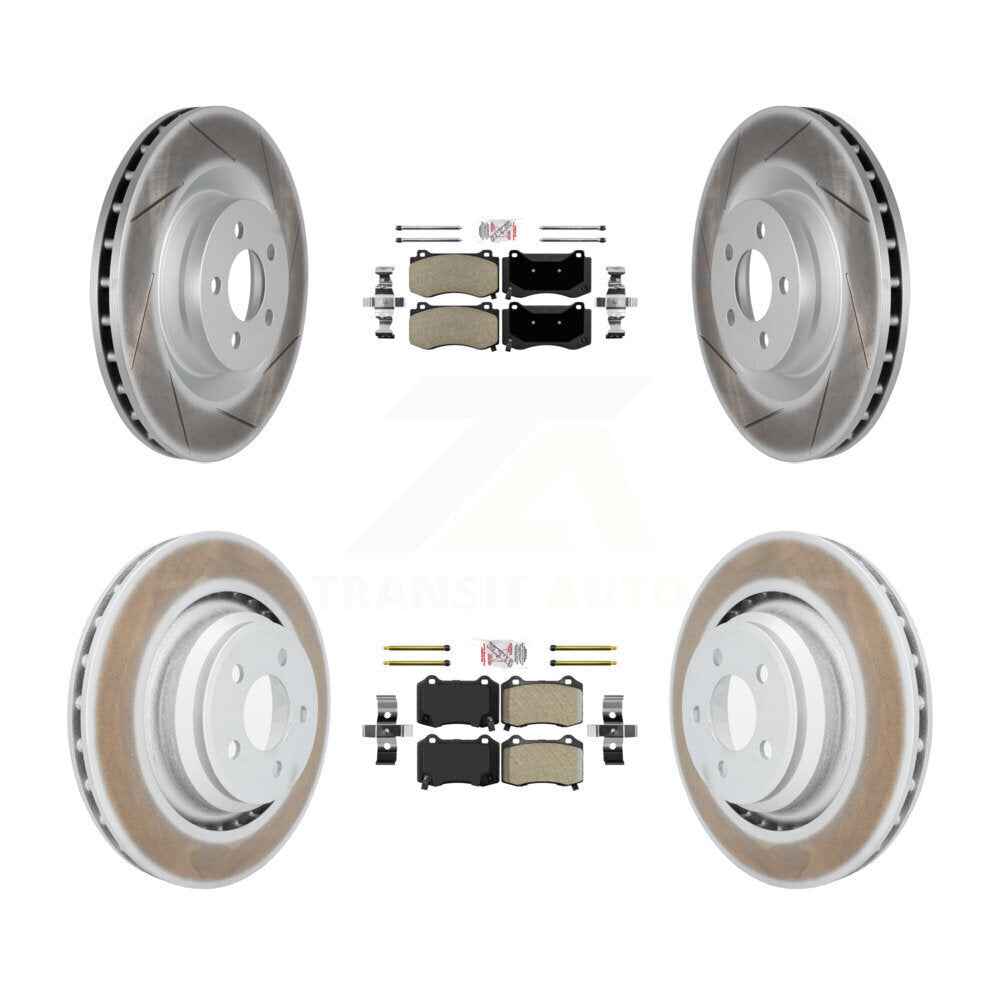 Front Rear Semi-Metallic Pad Coated Brake Rotor Kit For Dodge Charger Chrysler 300 Magnum KGA-101810