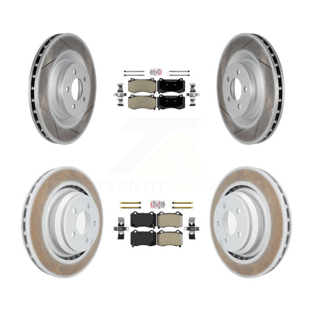 Front Rear Semi-Metallic Pad Coated Brake Rotor Kit For Dodge Charger Chrysler 300 Magnum KGA-101810