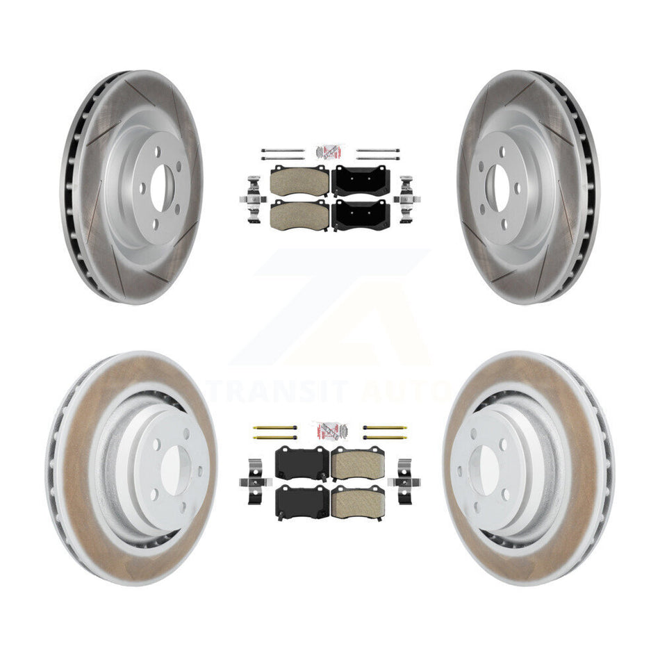 Front Rear Semi-Metallic Pad Coated Brake Rotor Kit For Dodge Charger Chrysler 300 Magnum KGA-101810