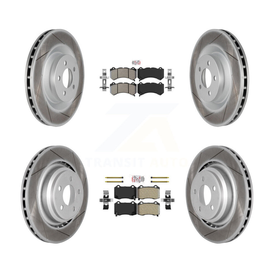 Front Rear Semi-Metallic Pad And Coated Disc Brake Rotor Kit For Dodge Challenger Charger KGA-101813