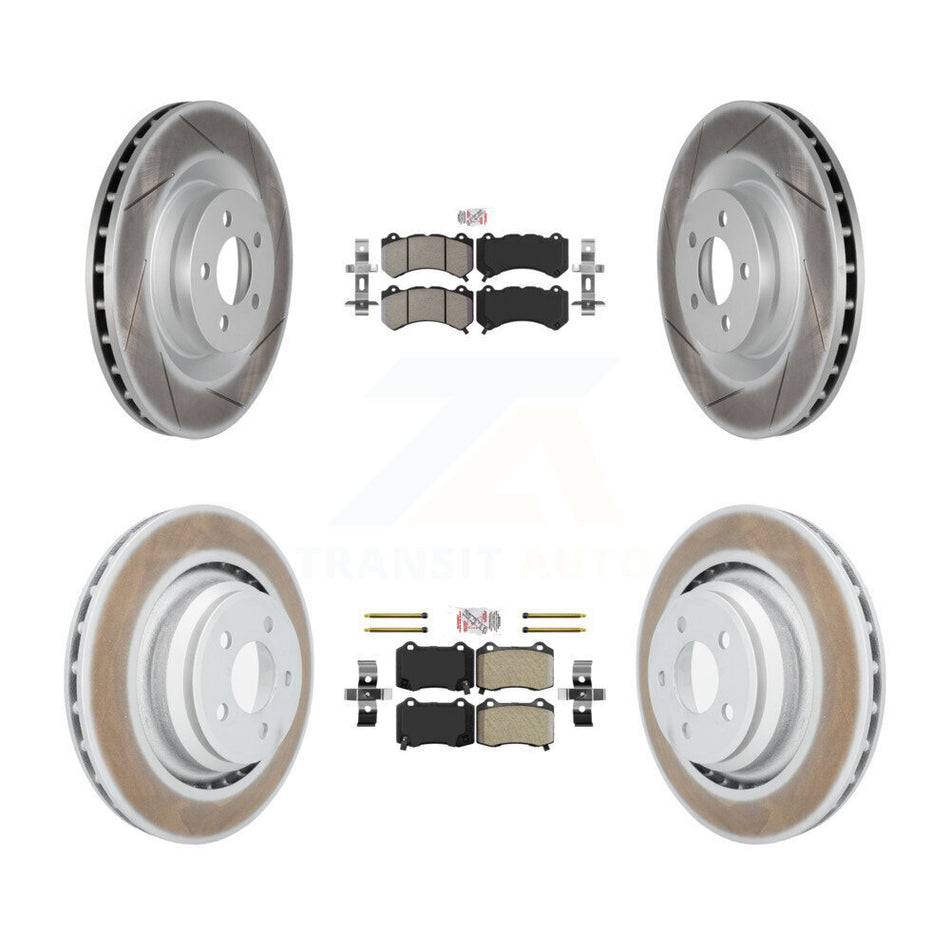 Front Rear Semi-Metallic Pad And Coated Disc Brake Rotor Kit For Dodge Challenger Charger KGA-101814