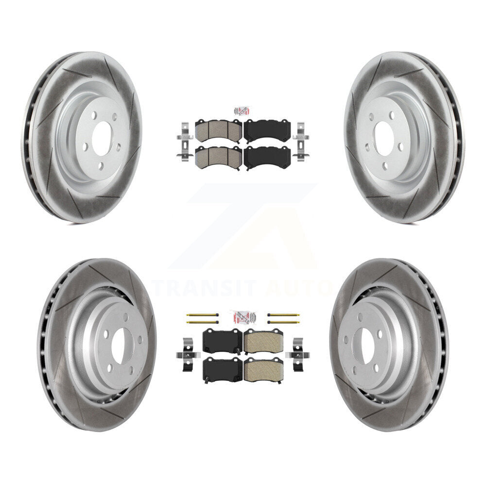 Front Rear Semi-Metallic Pad And Coated Disc Brake Rotor Kit For Dodge Challenger Charger KGA-101815