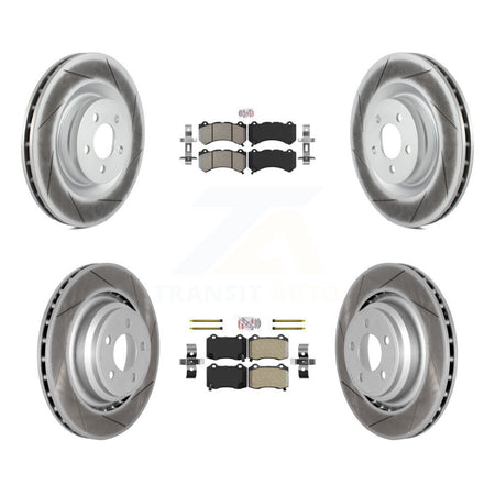 Front Rear Semi-Metallic Pad And Coated Disc Brake Rotor Kit For Dodge Challenger Charger KGA-101815