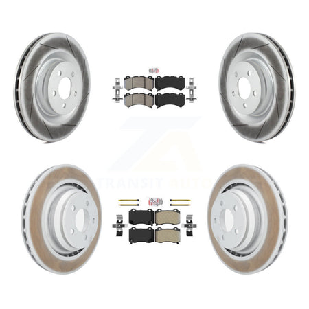 Front Rear Semi-Metallic Pad And Coated Disc Brake Rotor Kit For Dodge Challenger Charger KGA-101816