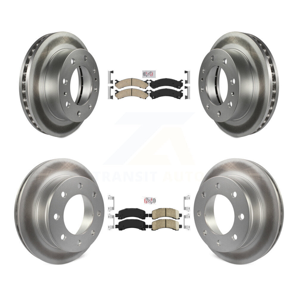 Front Rear Ceramic Pad Coated Disc Brake Rotors Kit For GMC Savana 2500 Chevrolet Express KGA-101852