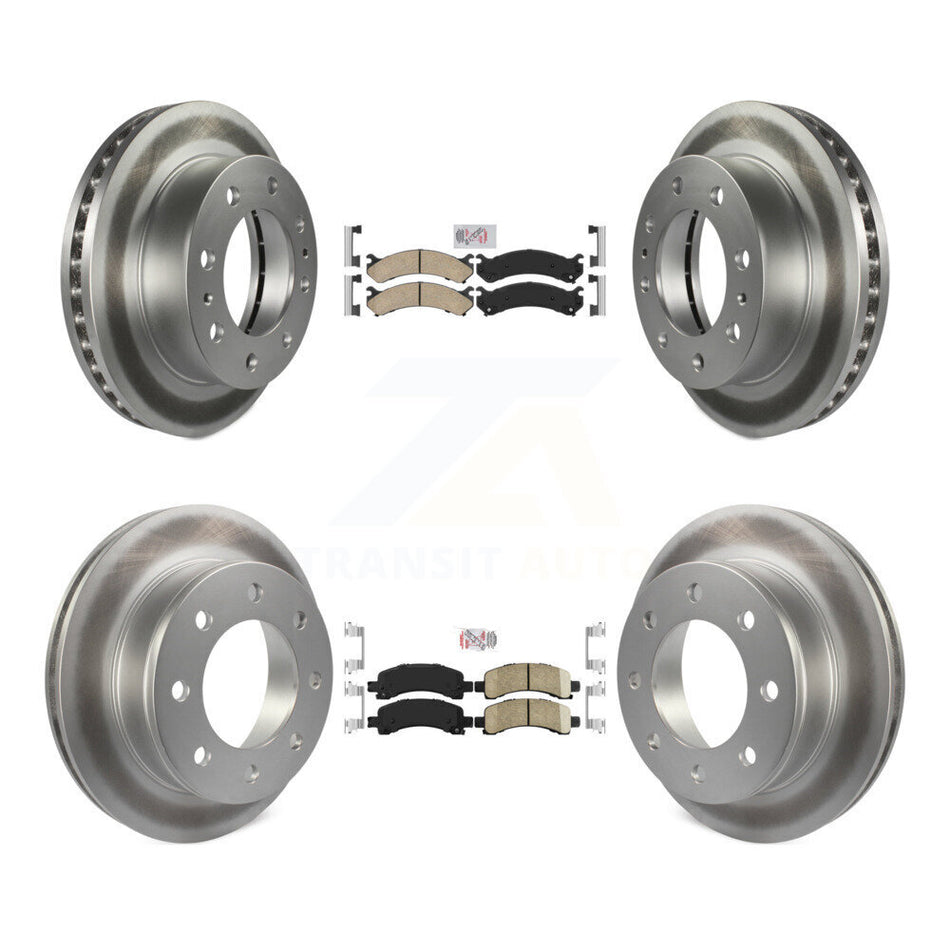 Front Rear Ceramic Pad Coated Disc Brake Rotors Kit For GMC Savana 2500 Chevrolet Express KGA-101852